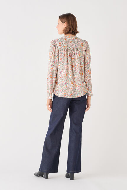 Blouse Cflower rose saumon femme