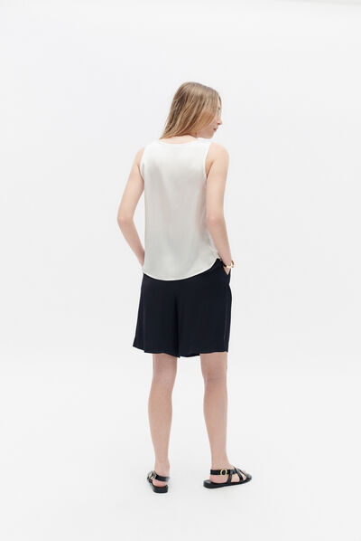 Blouse cmaelle blanc femme