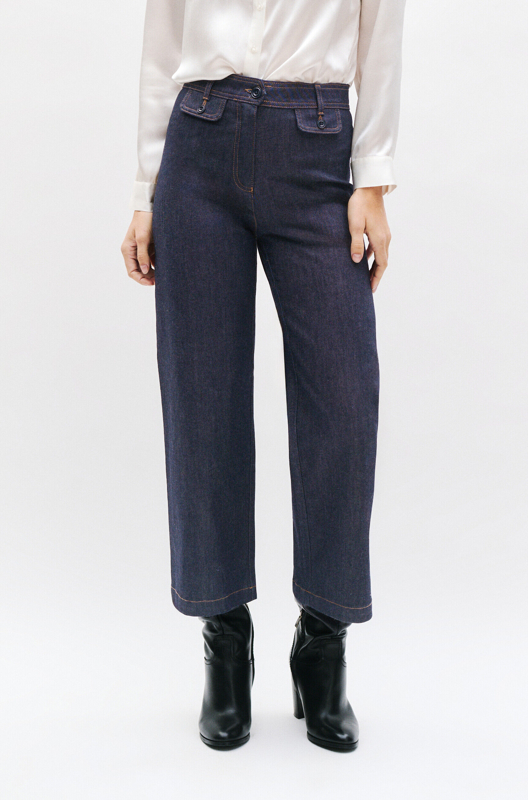 Jean teano denim double stone femme