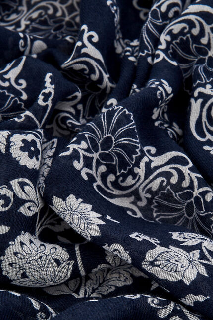 Foulard Lysandre bleu marine femme