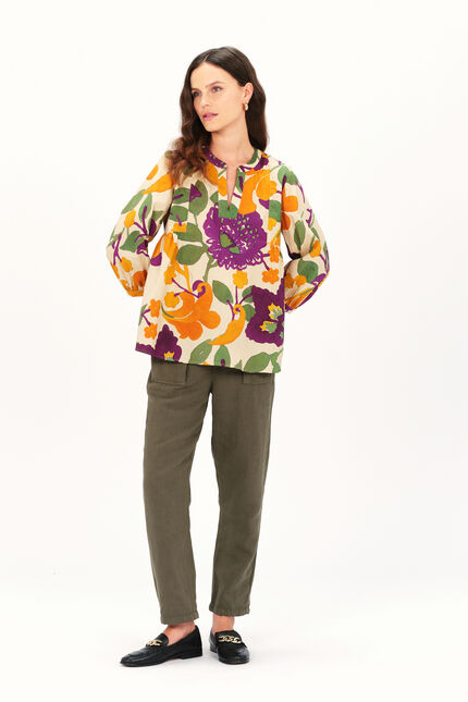 Blouse libye rose framboise femme