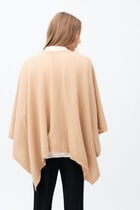 Hera 100% cashmere poncho camel woman