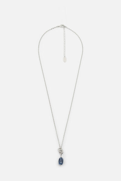 collier barry box gris argent femme