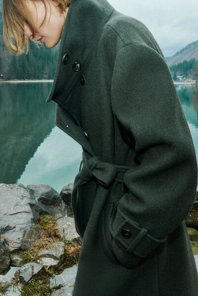 Manteau goeland vert clair femme