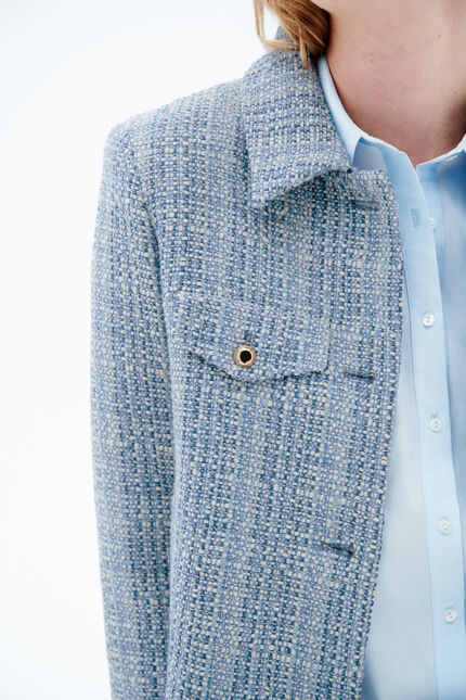 Veste volaje bleu femme
