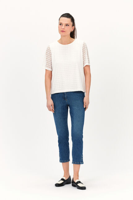 T-shirt tboxy ivoire femme