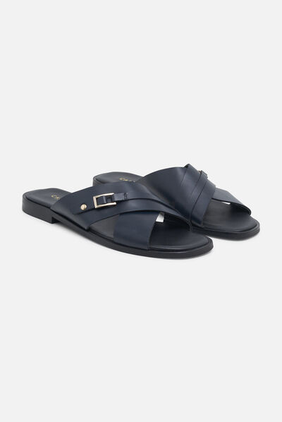 Chaussures monty bleu marine femme