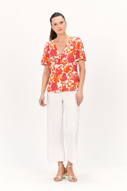 Blouse cosa orange femme