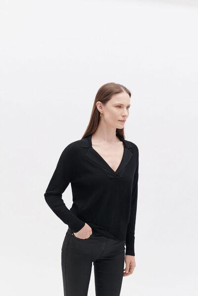 Pull marcelin noir femme