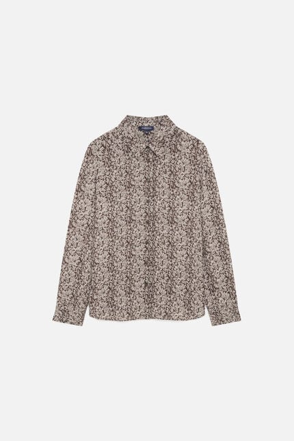 Overhemd Cleony donkerbeige vrouw