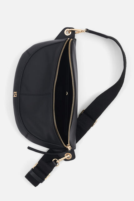 Banane savana en cuir naturel noir femme