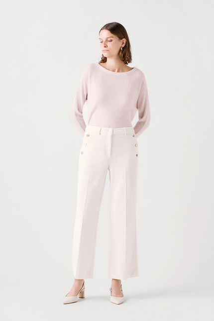 Pantaloni Prunelle avorio donna