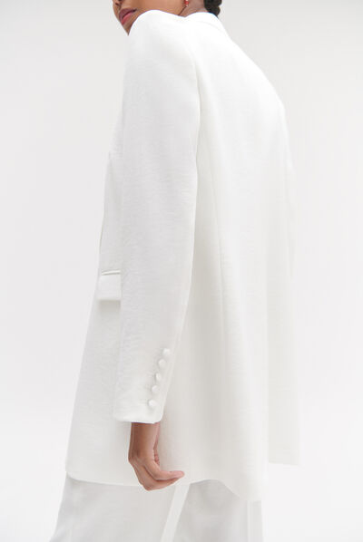Blazer structuré zelie ivoire femme