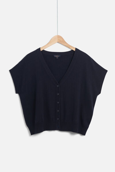 gilet lexie bleu marine femme