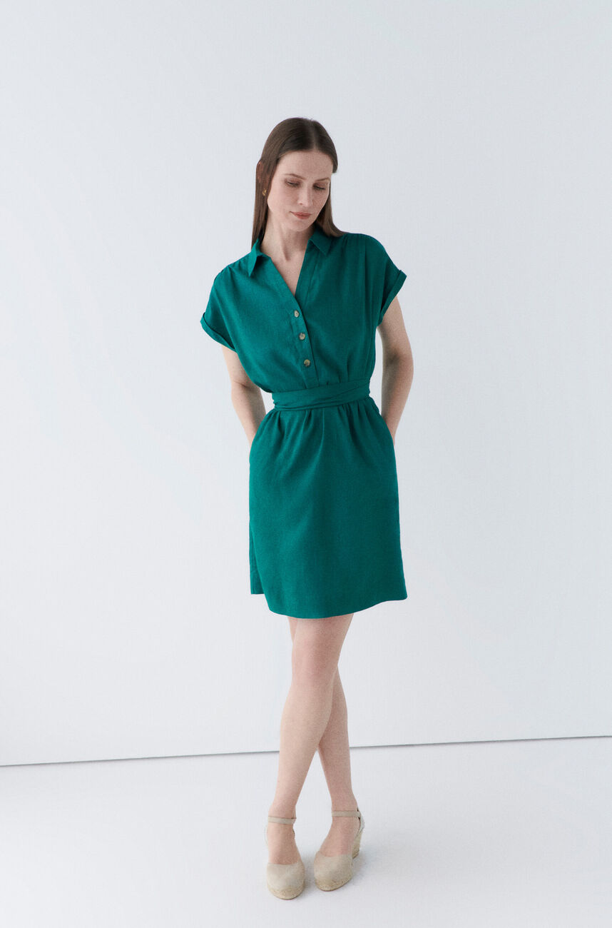 Robe kellya vert emeraude femme