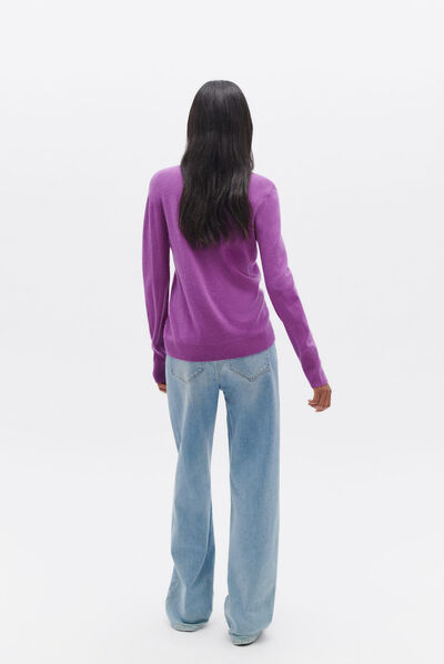 pull dylan b 100% cachemire parme femme