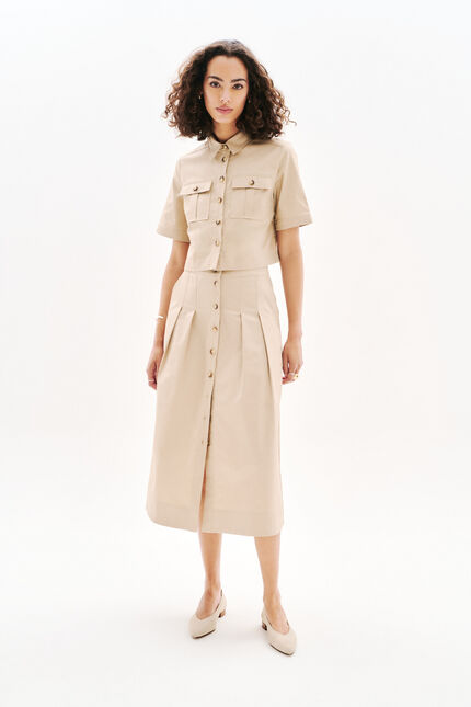 Jupe Johanna taupe femme