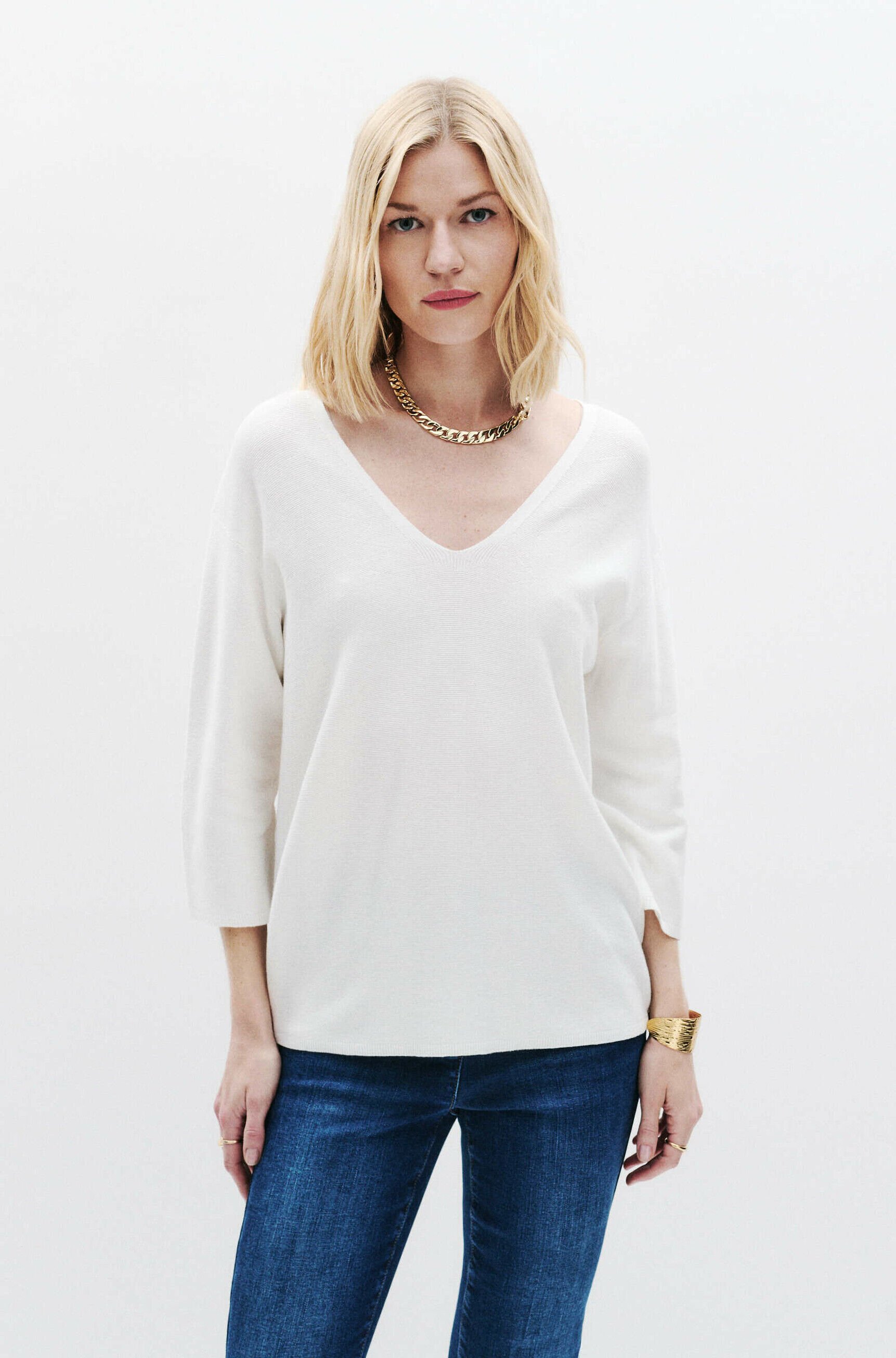 Pull mbobby ivoire femme