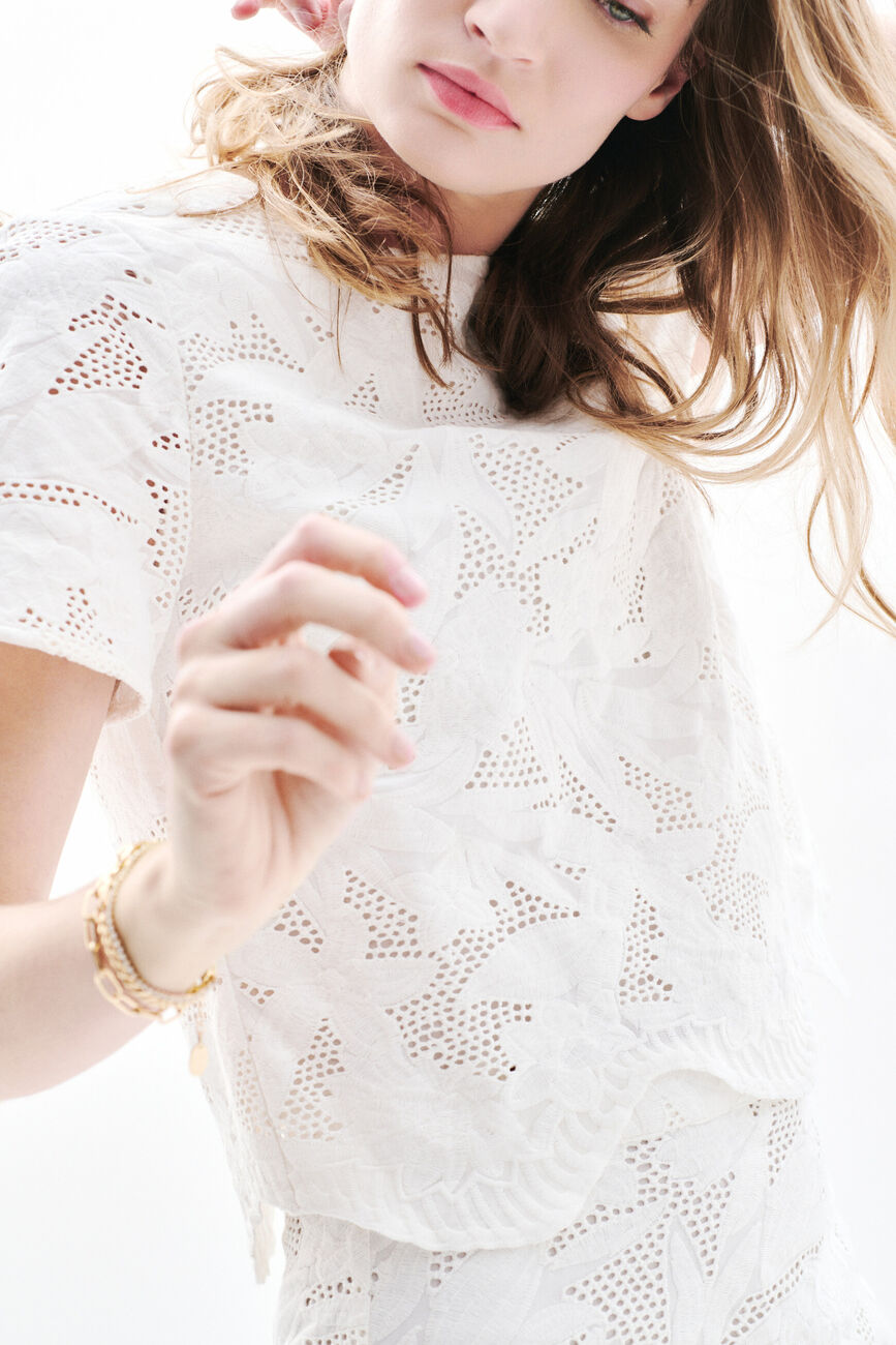 Blouse Calvie ecru femme