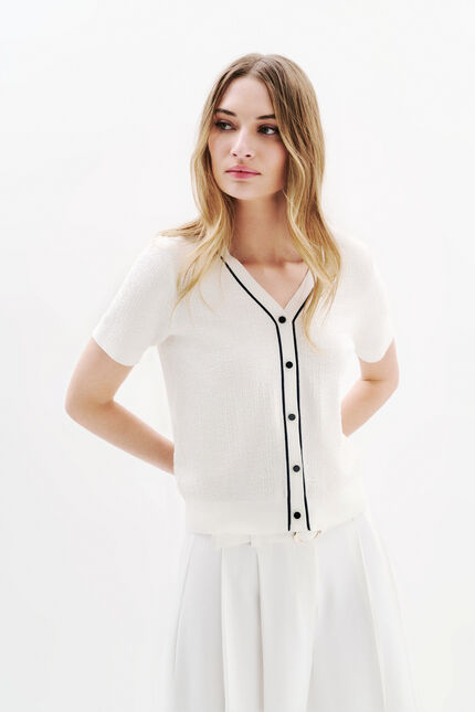 Chaleco Mfrances crudo mujer