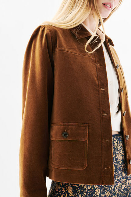 Vminatavelours jacket taupe woman