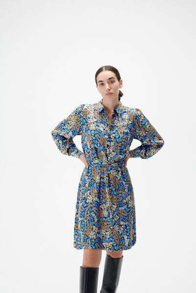 Vestido Amanda azul eléctrico mujer