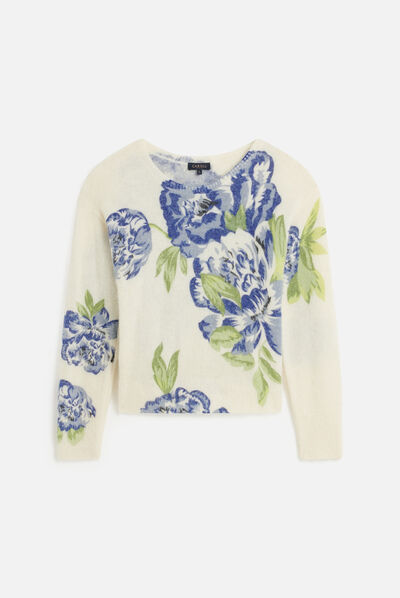 Pull manolia bleu ciel femme
