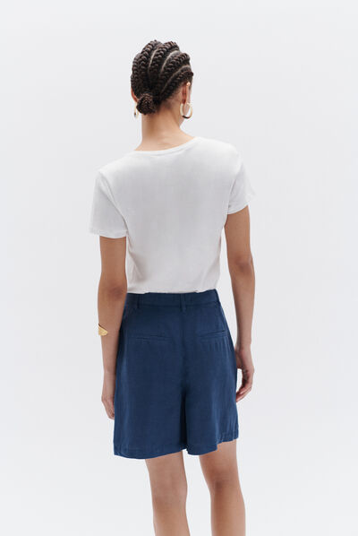 short malton bleu femme