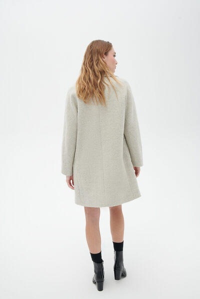Manteau geniou ecru femme
