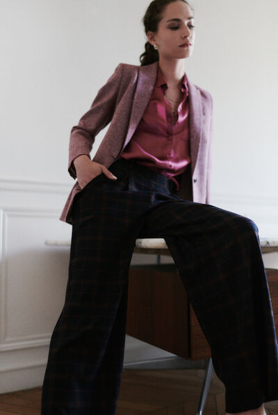 pantalon william bleu marine femme