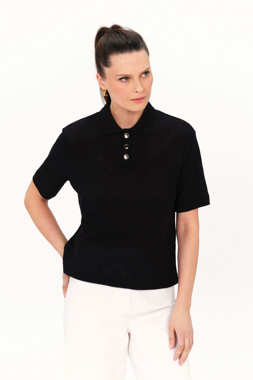 T-shirt tcrochet noir femme