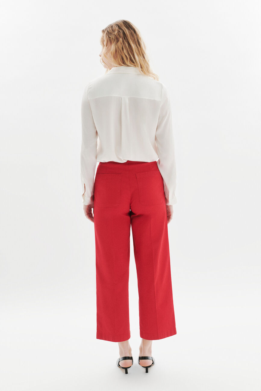 Pantaloni Paolino rosso donna