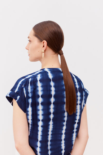 chemisier olivia bleu marine femme