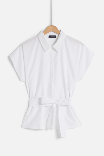 Chemise carmen blanc femme