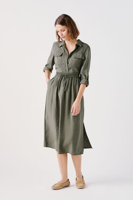 Jupe jim vert kaki femme