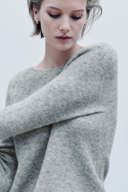 Pull Beverly made in Italy gris clair femme