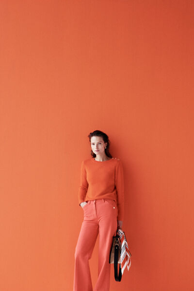 Pull marin aurelie orange femme