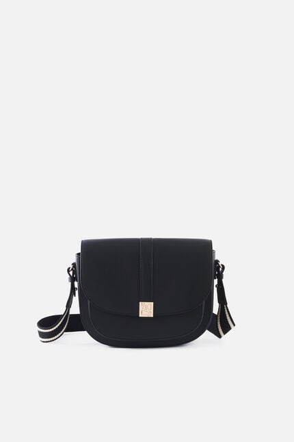 Bolso sierra en cuir naturel negro mujer
