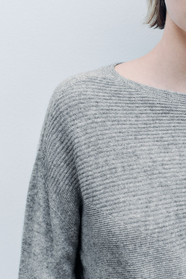 Trui Mlindsay made in Italy grijs vrouw