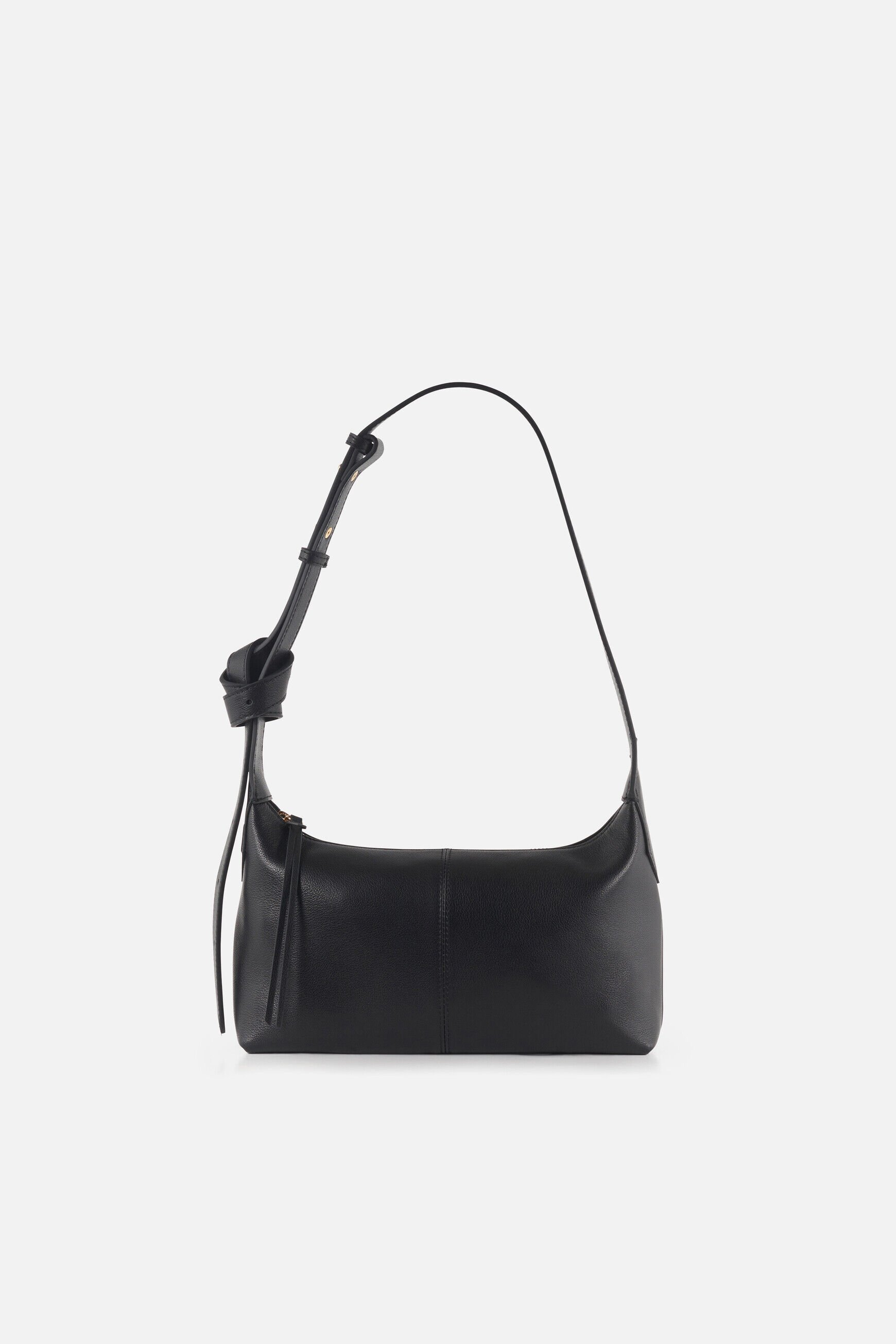 Sac Soa en cuir naturel noir femme