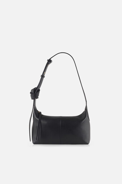 Sac Soa en cuir naturel noir femme