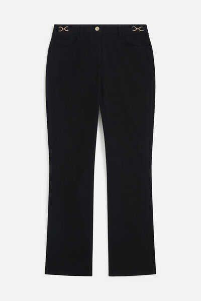 Pantalon palmo noir femme