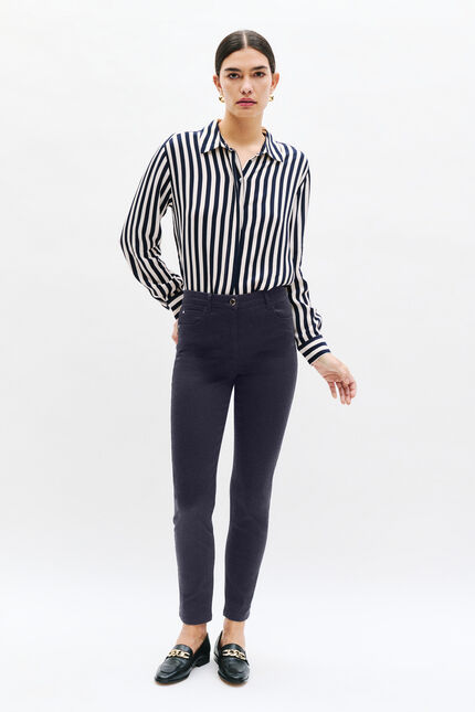 pantalon tony bleu marine femme