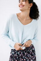 Mthelmina 100% cashmere sweater sky blue woman