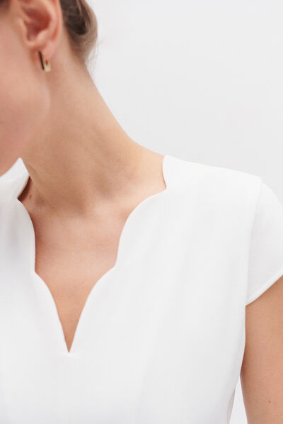 robe structuree myra ivoire femme