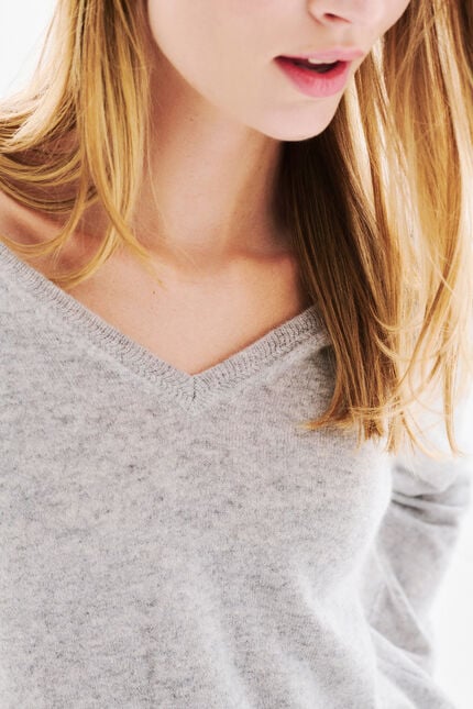 marianne2 100% cashmere sweater grey woman