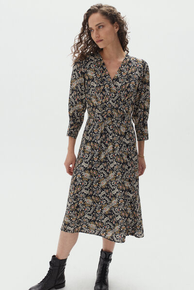 robe isaline noir femme