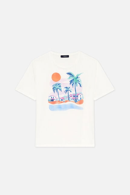 T-shirt Tim-Transat ecru femme