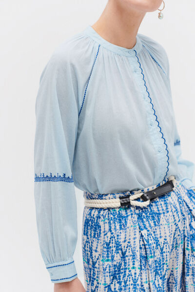 chemisier penelope bleu clair femme