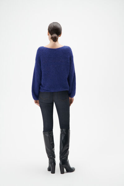 Pull mcandy bleu marine femme
